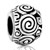 Round Whorl Silver Plated Beads Charms Bracelets