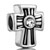 Rhinestone Cross Silver Plated Beads Charms Bracelets