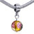 Flower Yellow Murano Glass Dangle European Beads