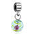 Green Murano Glass Flower Dangle