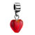 Red January Birthstone Heart Love Dangle European Beads All Brands Charms Bracelets