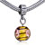 Champagne Yellow Murano Glass Flower Dangle European Beads