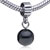 Round Faux Onyx Dangle European Beads