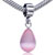 Soft Pink Murano Glass Heart Dangle European Beads