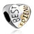 Heart Shape Love Silver Plated Beads Charms Bracelets