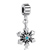 Flower Shape With March Birthstone Aquamarine All Brands Dangle European Beads Charms Bracelets