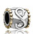 Cylindrical Shaped Exquisite Swan Fit All Brands Two Tone Plated Beads Charms Bracelets