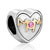 October Birthstone Square Double Flower Pink Crystal Pin Photo Gift Fit All Brands Two Tone Plated Beads Charms Bracelets