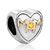 Mom With Citrine Topaz Crystal Heart Love Two Tone Plated Beads Charms Bracelets