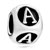 Dice Shaped Letter A Silver Plated Beads Charms Bracelets