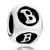 Dice Shaped Letter B Silver Plated Beads Charms Bracelets