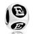 Dice Shaped Letter E Silver Plated Beads Charms Bracelets