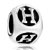 Dice Shaped Letter H Silver Plated Beads Charms Bracelets