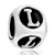 Dice Shaped Letter L Silver Plated Beads Charms Bracelets