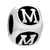 Dice Shaped Letterm Silver Plated Beads Charms Bracelets
