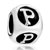 Dice Shaped Letter P Silver Plated Beads Charms Bracelets