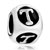 Dice Shaped Letter T Silver Plated Beads Charms Bracelets