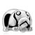 Cute Puppy Tummy Silver Plated Beads Charms Bracelets
