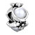 Flower Pearl Silver Plated Beads Charms Bracelets