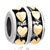 22K Row Heart Love Wheel Spacer Two Tone Plated Beads Charms Bracelets