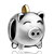 Pig Money Box Fit All Brands Two Tone Plated Beads Charms Bracelets