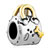 Lady Purse Two Tone Plated Beads Charms Bracelets
