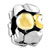 22K Bulge Two Tone Plated Beads Charms Bracelets