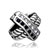 Clear White Blackcrystal Diamond Accent Cross All Brand Silver Plated Beads Charms Bracelets