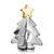 Christmas Tree Two Tone Plated Beads Charms Bracelets