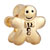 22K Gingbread Man Gold Plated Beads Charms Bracelets