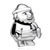 Santa Claus In Uniform Silver Plated Beads Charms Bracelets