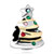 Xmas Tree And Star With Colorful Crystal All Brands Two Tone Plated Beads Charms Bracelets