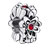 Garnet Flower Fit All Brands Silver Plated Beads Charms Bracelets