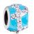 Blue Enamel Clear White Crystal Diamond Accent All Brand Silver Plated Beads Charms Bracelets