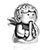 Round Shaped Trumpet Player Silver Plated Beads Charms Bracelets