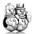 Two Snowman Silver Plated Beads Charms Bracelets