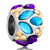 22K Amethyst Aquamarine Crystal Flower Petal Two Tone Plated Beads Charms Bracelets