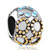 March Birthstone Golden Circle Fit All Brands Two Tone Plated Beads Charms Bracelets