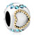 22K Aquamarine Crystal Two Tone Plated Beads Charms Bracelets