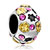 Golden Flower And October Birthstone Pink Crystal All Brands Two Tone Plated Beads Charms Bracelets