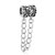 Double Delicate Flowers With Chain Lock All Brands Silver Plated Beads Charms Bracelets