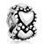 Heart Circle Love Silver Plated Beads Charms Bracelets