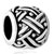 Drum Shaped Weave Silver Plated Beads Charms Bracelets