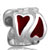Red Heart &  Fit All Brands Silver Plated Beads Charms Bracelets