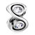 Clear Crystal Spiral Spacer Wheel Silver Plated Beads Charms Bracelets