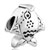 Fish With Flower And Rhinestone Crystal All Brands Silver Plated Beads Charms Bracelets