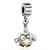 22K Lovely Bird Animal Two Tone Plated Beads Charms Bracelets