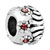 Light Siam Crystal Flower Wheel Spacer Silver Plated Beads Charms Bracelets