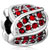 January Birthstone Flower Bud Silver Plated Beads Charms Bracelets