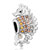 November Birthstone Hippocampus Fit All Brands Silver Plated Beads Charms Bracelets